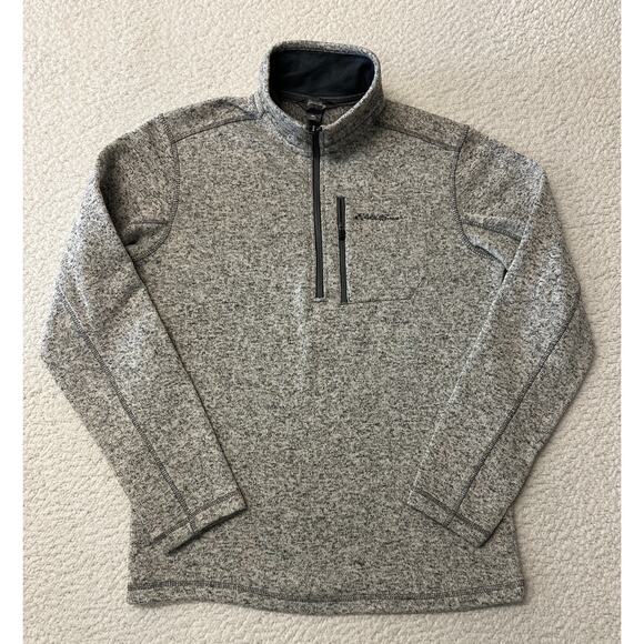 Eddie Bauer Mens 1/4 Zip Mock Neck Classic Fit Pullover Sweater Fleece Small - Picture 1 of 6